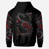 Dragon And Roses - Personalized Dragon All Over Shirt