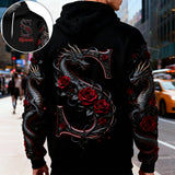 Dragon And Roses - Personalized Dragon All Over Shirt