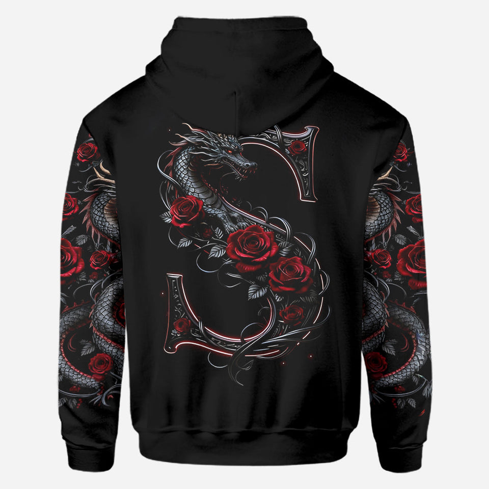 Dragon And Roses - Personalized Dragon All Over Shirt