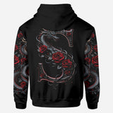 Dragon And Roses - Personalized Dragon All Over Shirt