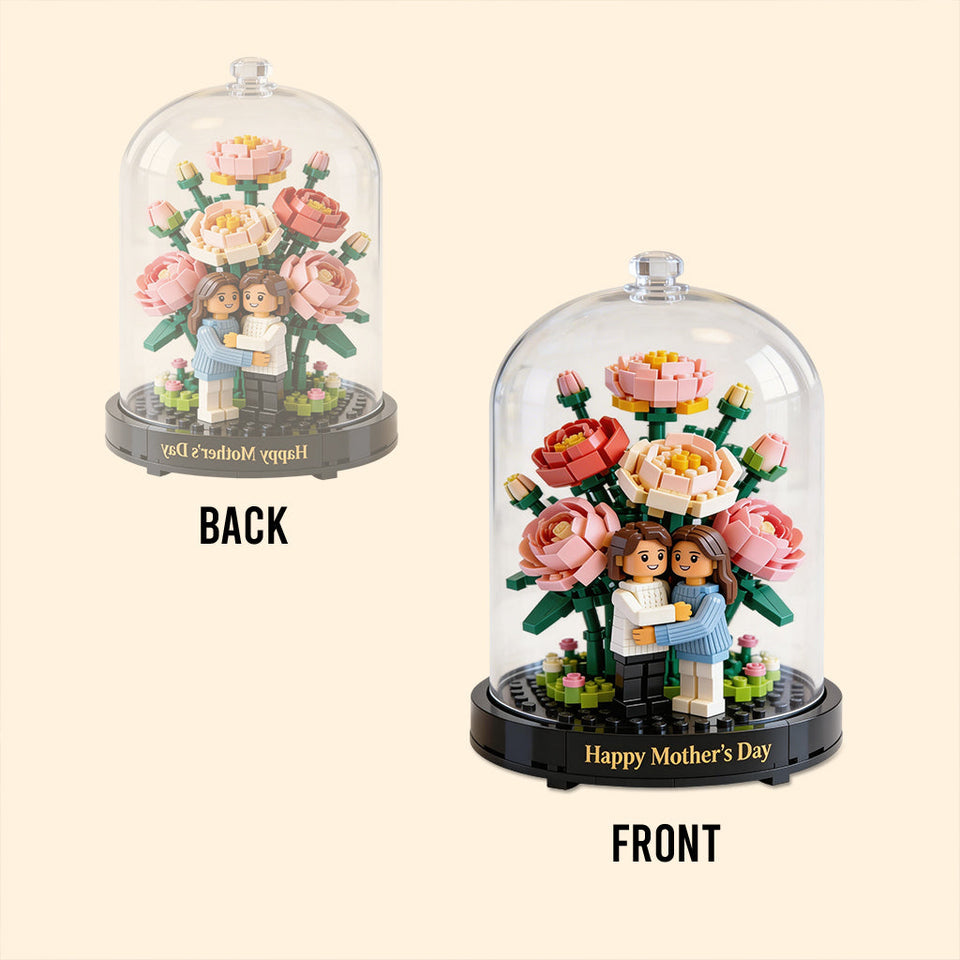 Flowers Bouquet For Mother, Grandmother - Personalized Mother Custom Shaped Acrylic Plaque