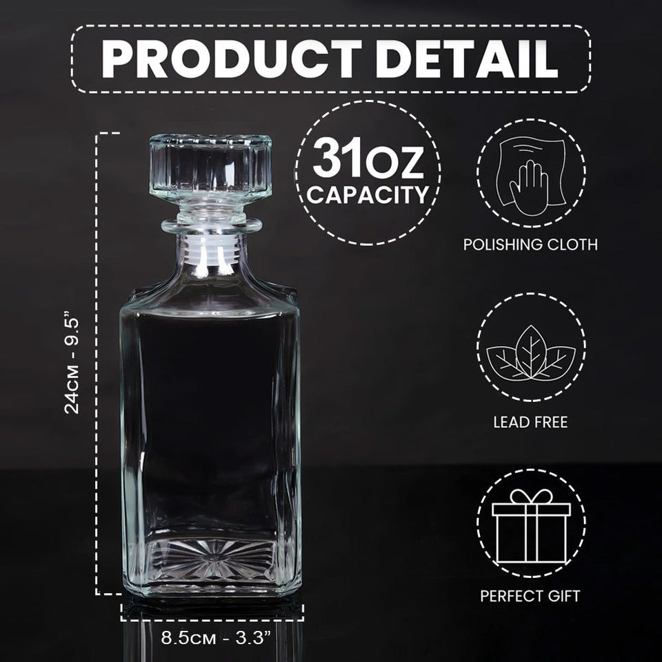 To Dad From The Reasons To Drink - Personalized Father Whiskey Decanter Set