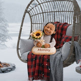 Mom Grandma And Bouquet - Personalized Mother Premium Faux Fur Pillow