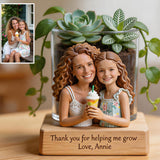 Thank You For Helping Me Grow - Personalized Kid Acrylic Pot