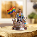 Love Is Love - Personalized LGBT Support Custom Shaped Acrylic Plaque