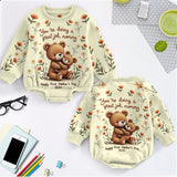 Happy First Mother's Day - Personalized Newborn Long Sleeve Onesie