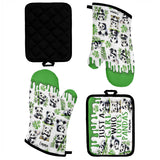 Just A Girl Who Loves Pandas - Personalized Oven Mitts & Pot Holder Set