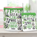 Just A Girl Who Loves Pandas - Personalized Panda Lover Accent Mug