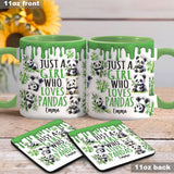 Just A Girl Who Loves Pandas - Personalized Panda Lover Accent Mug