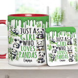 Just A Girl Who Loves Pandas - Personalized Panda Lover Accent Mug