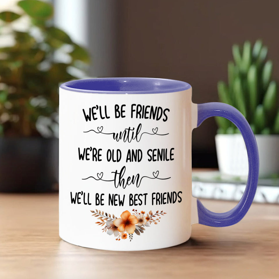 Old Friends - Personalized Best Friend Accent Mug