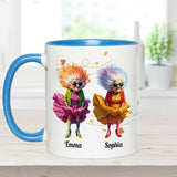 Old Friends - Personalized Best Friend Accent Mug