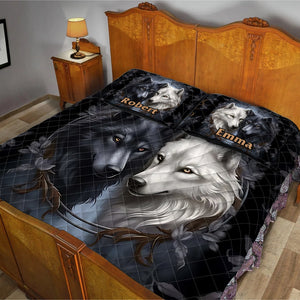 You And Me We Got This - Personalized Wolf Quilt Set