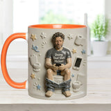 Best Time Of Day - Personalized Father Accent Mug & Coaster