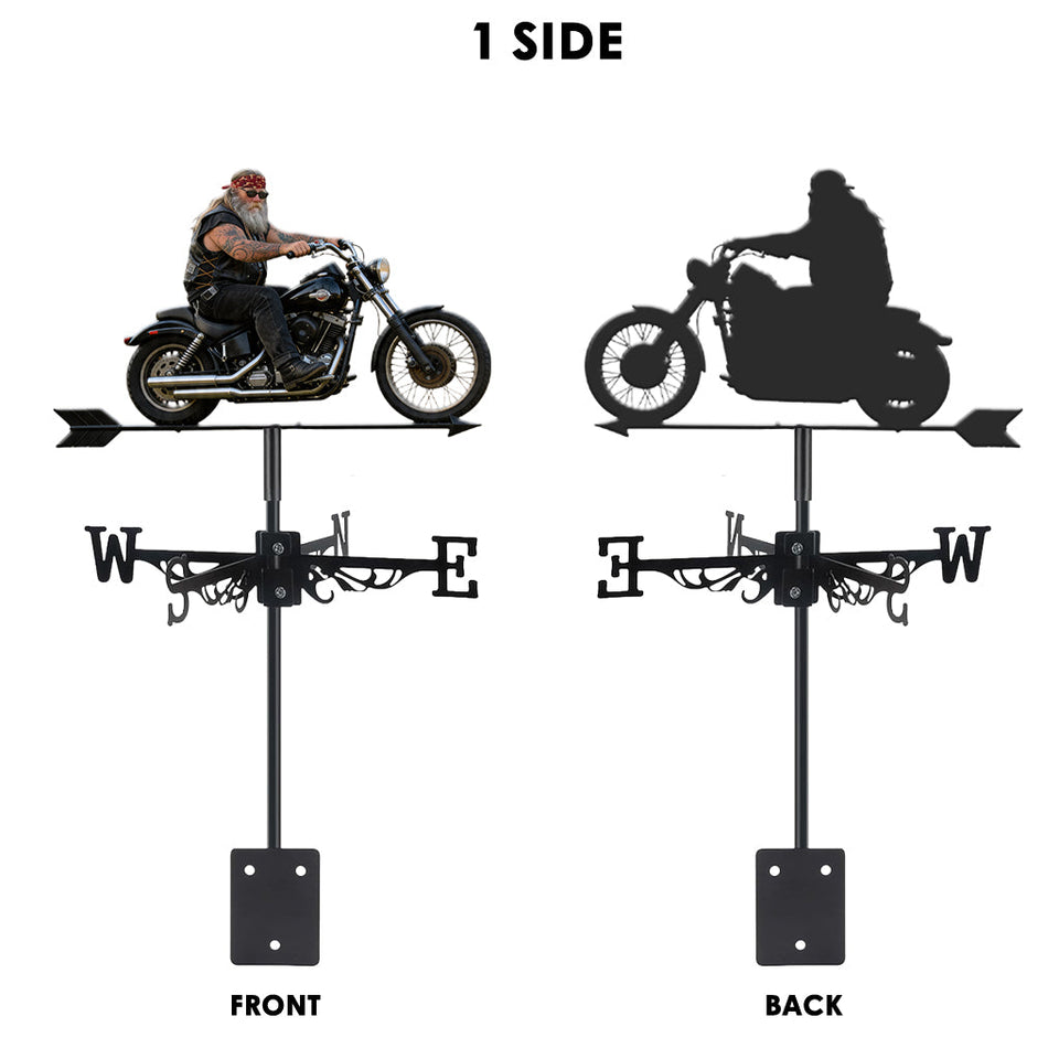 Biker Gift, Motorbike Lovers Gift - Personalized Biker Weather Vane