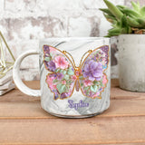 Love Butterfly - Personalized Butterfly Marble Mug