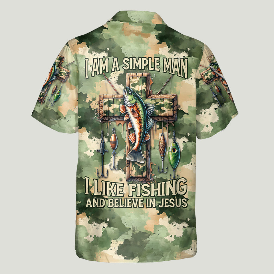I Like Fishing And Believe In God - Personalized Fishing Hawaiian Shirt