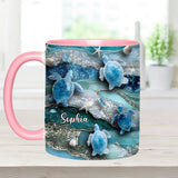 Love Turtles - Personalized Turtle Accent Mug