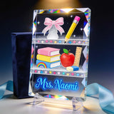 Kawaii School Teacher Gift Personalized - Personalized Teacher Custom Shaped Acrylic Plaque