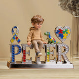 Autism Awareness - Personalized Autism Awareness Custom Shaped Acrylic Plaque