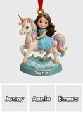 Custom From Any Photo, Gift For Unicorrn Loving Girls - Personalized Kid Custom Shaped Ornament