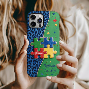 Different Not Less - Personalized Autism Awareness Full Print Phone Case