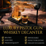 Whiskey Gun Decanter Set with 2 Bullet Glasses