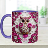 Magic Owl - Personalized Owl Accent Mug & Coaster