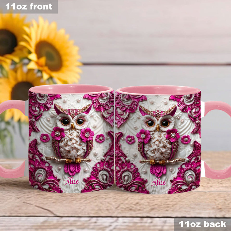 Magic Owl - Personalized Owl Accent Mug & Coaster