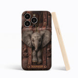 Just A Girl Who Loves Elephant - Personalized Elephant Leather Phone Case