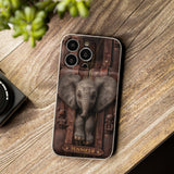 Just A Girl Who Loves Elephant - Personalized Elephant Leather Phone Case