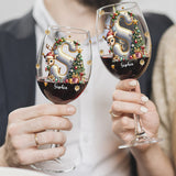Sparkle Family - Personalized Family Wine Glass With Long Stem