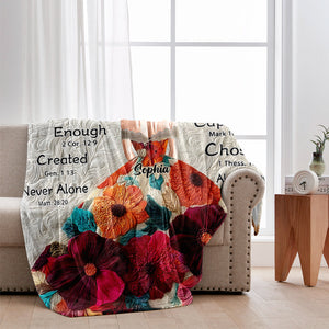 God Says You Are Enough - Personalized Christian Blanket