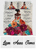 God Says You Are - Personalized African American Quilt Set