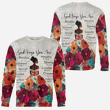 God Says You Are - Personalized African American All Over Shirt