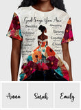 God Says You Are - Personalized African American All Over Shirt
