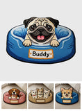 Happy Peeking Dog - Personalized Dog Non-Slip Tufted Rug