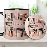 Proud Hair Stylist - Personalized Hairdresser Accent Mug & Coaster