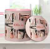 Proud Hair Stylist - Personalized Hairdresser Accent Mug & Coaster