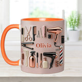 Proud Hair Stylist - Personalized Hairdresser Accent Mug & Coaster