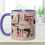 Proud Hair Stylist - Personalized Hairdresser Accent Mug & Coaster