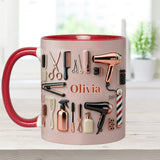 Proud Hair Stylist - Personalized Hairdresser Accent Mug & Coaster
