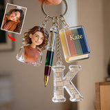 Book Lovers - Personalized Book Keychain With Charms