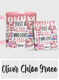 Just A Girl Who Loves Pigs - Personalized Pig Lover Accent Mug