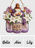 He Is Risen - Personalized Christian Custom Shaped Wood Sign