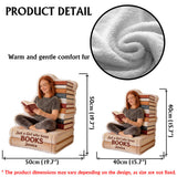 Just A Girl Who Loves Books - Personalized Book Faux Fur Shaped Pillow