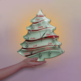 Festive Tree-Shaped - Personalized Family LED Light Wall Clock