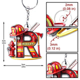 Alphabet Firefighter - Personalized Firefighter Keychain