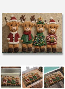 Lovely Highland Cows Christmas - Highland Cow Doormat
