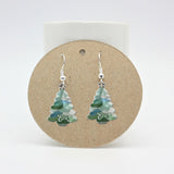 Sea Glass Christmas Tree - Personalized Christmas Earrings